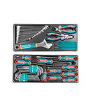 Caja de herramientas metálica con juego de herramientas (132 pzs)