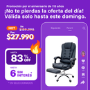 Silla De Oficina Masajeador Presidencial Stephan - Desillas Color Negro