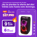 JBL Partybox Club 120, altavoz portátil para fiestas, asa plegable ergonómica, sonido JBL Pro, luces, 12 horas de batería, resistente a salpicaduras IPX4, color negro