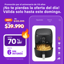 Freidora De Aire Atma Fr60mabp 1300 W 6.5 L Con Temporizador