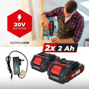 Taladro Percutor + 2 Baterias 20v Kommberg 13mm Maletin 2 Baterias, Cargador Y Accesorios Kb-tpb1020-2