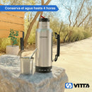 Termo Eléctrico Vitta 1 Litro 2 En 1 Mate Y Bombilla Color Acero