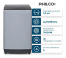 Lavarropas Automático Carga Superior Philco 5.5 Kg 750 Rpm Gris