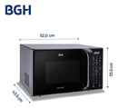 Microondas BGH 28l Grill b228dn20 negro